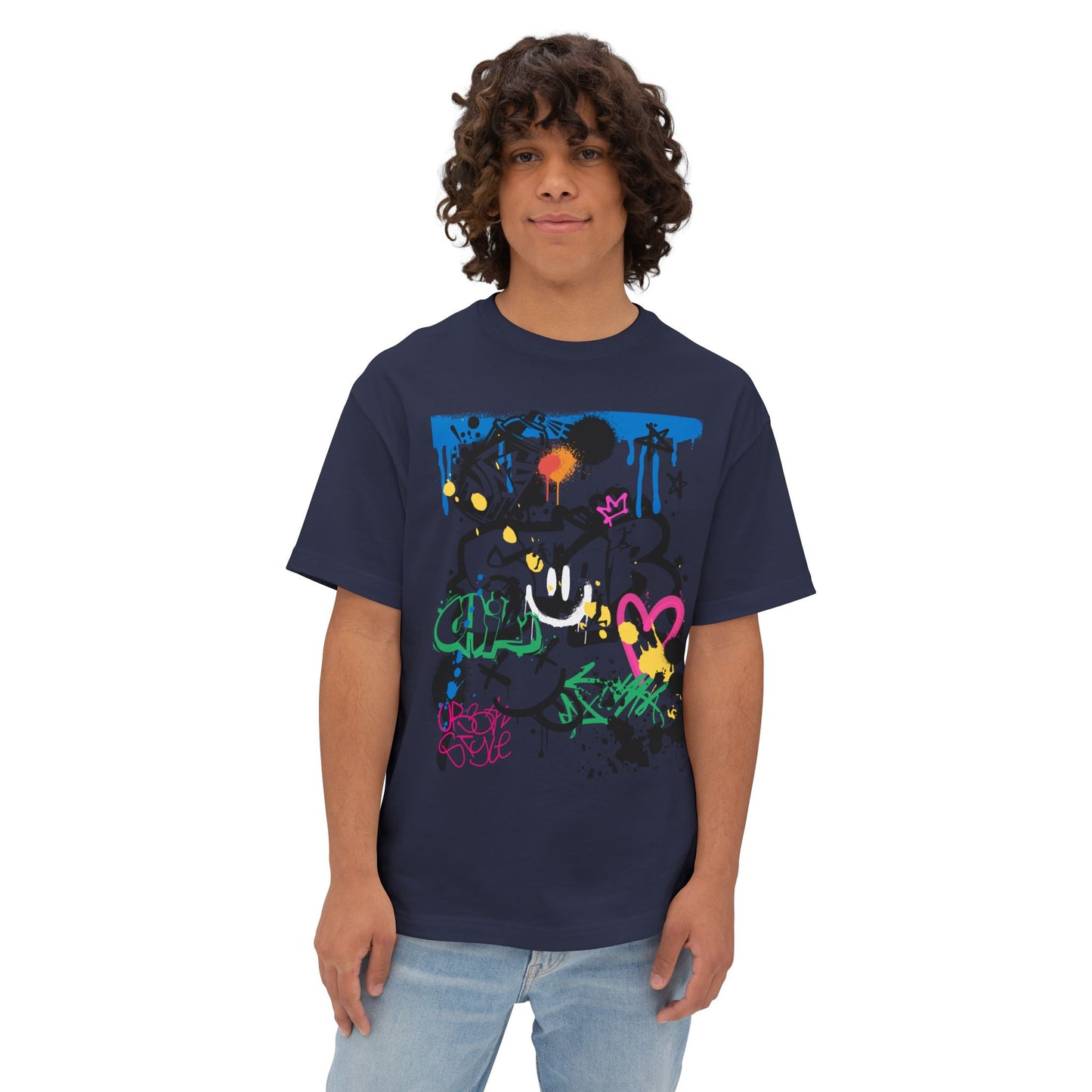 Graffiti Womens B Ball Tee – Oversized Box Graphic T-Shirt
