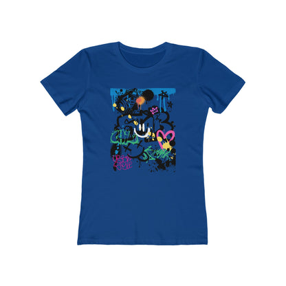 Graffiti Women B Ball Tee - Women’s Boyfriend Fit Celebration T-Shirt