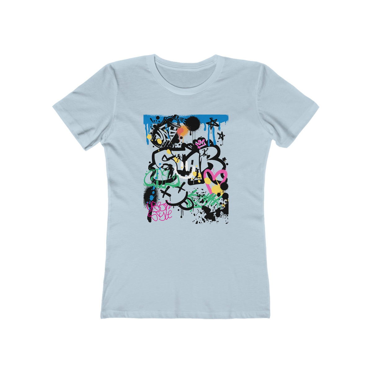 Graffiti Women B Ball Tee - Women’s Boyfriend Fit Celebration T-Shirt