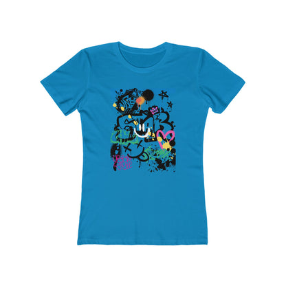 Graffiti Women B Ball Tee - Women’s Boyfriend Fit Celebration T-Shirt