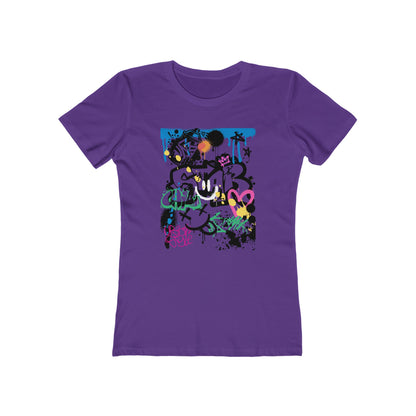 Graffiti Women B Ball Tee - Women’s Boyfriend Fit Celebration T-Shirt