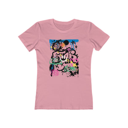Graffiti Women B Ball Tee - Women’s Boyfriend Fit Celebration T-Shirt