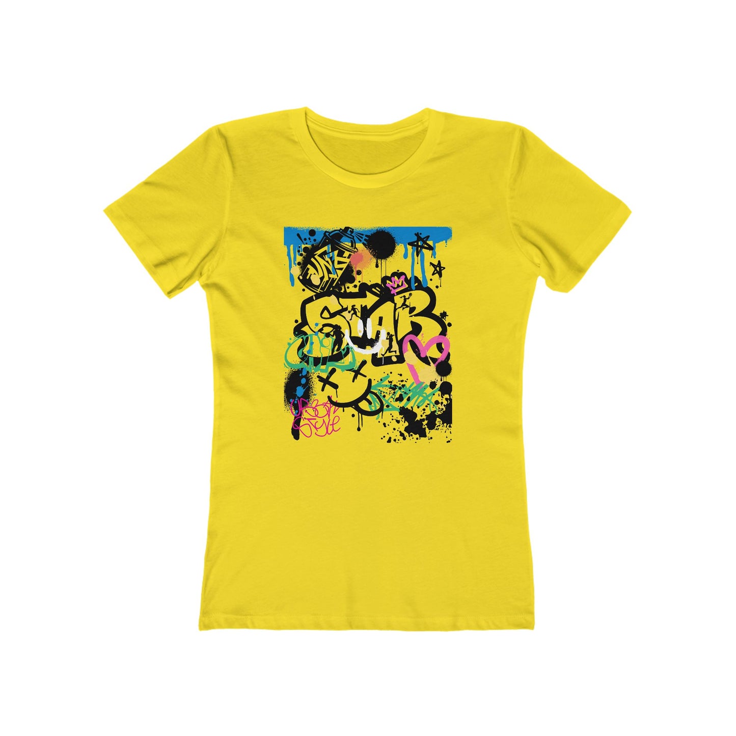 Graffiti Women B Ball Tee - Women’s Boyfriend Fit Celebration T-Shirt