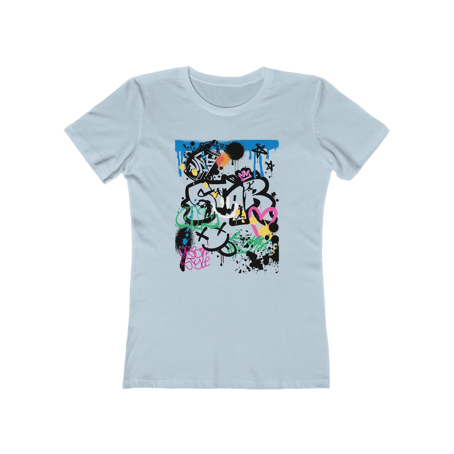 Graffiti Women B Ball Tee - Women’s Boyfriend Fit Celebration T-Shirt