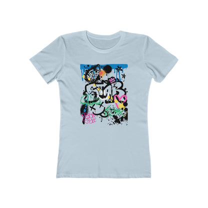 Graffiti Women B Ball Tee - Women’s Boyfriend Fit Celebration T-Shirt