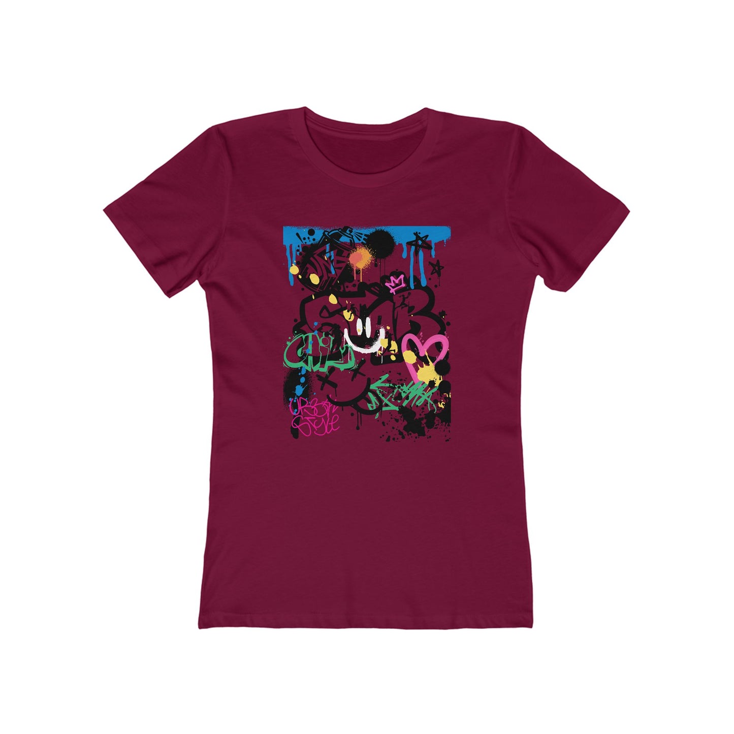 Graffiti Women B Ball Tee - Women’s Boyfriend Fit Celebration T-Shirt