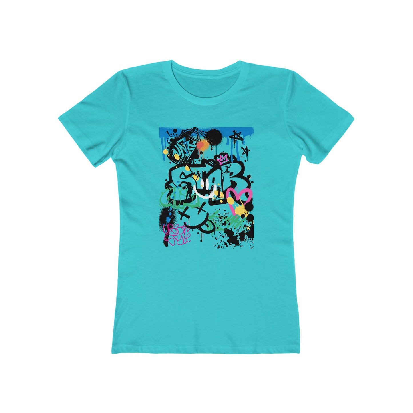 Graffiti Women B Ball Tee - Women’s Boyfriend Fit Celebration T-Shirt
