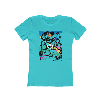 Graffiti Women B Ball Tee - Women’s Boyfriend Fit Celebration T-Shirt
