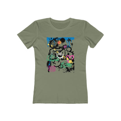 Graffiti Women B Ball Tee - Women’s Boyfriend Fit Celebration T-Shirt