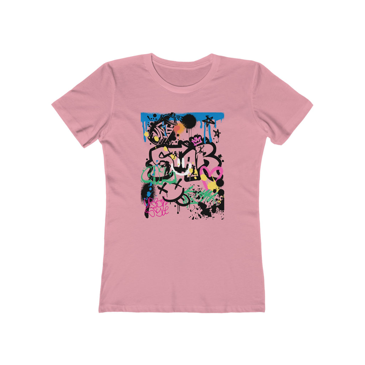 Graffiti Women B Ball Tee - Women’s Boyfriend Fit Celebration T-Shirt