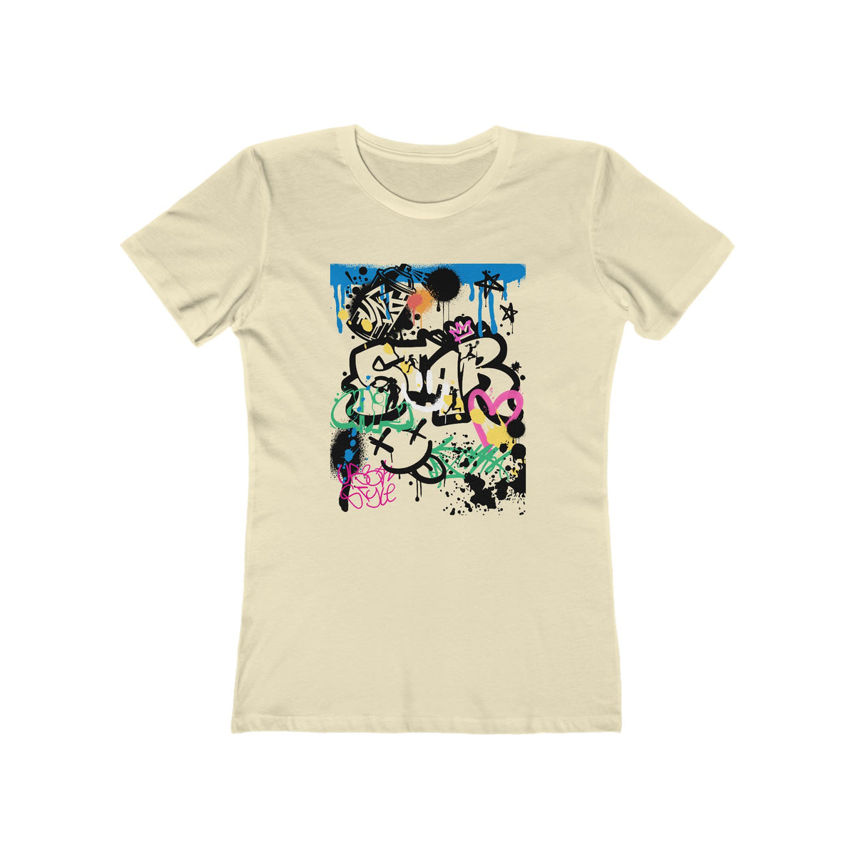 Graffiti Women B Ball Tee - Women’s Boyfriend Fit Celebration T-Shirt