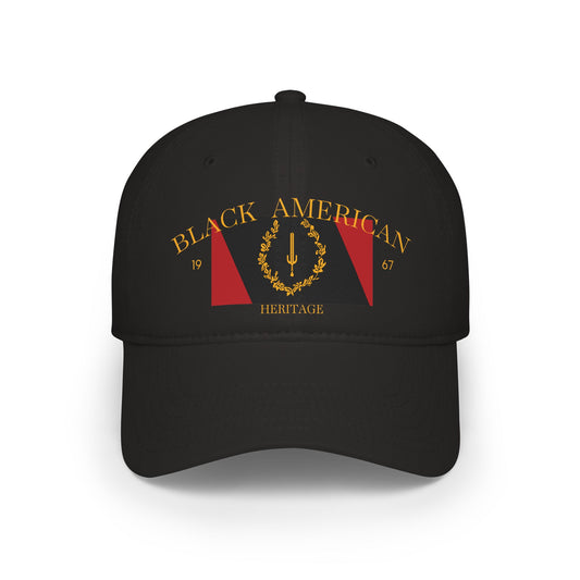Black Heritage Flag Low-Profile Baseball Cap - Printed