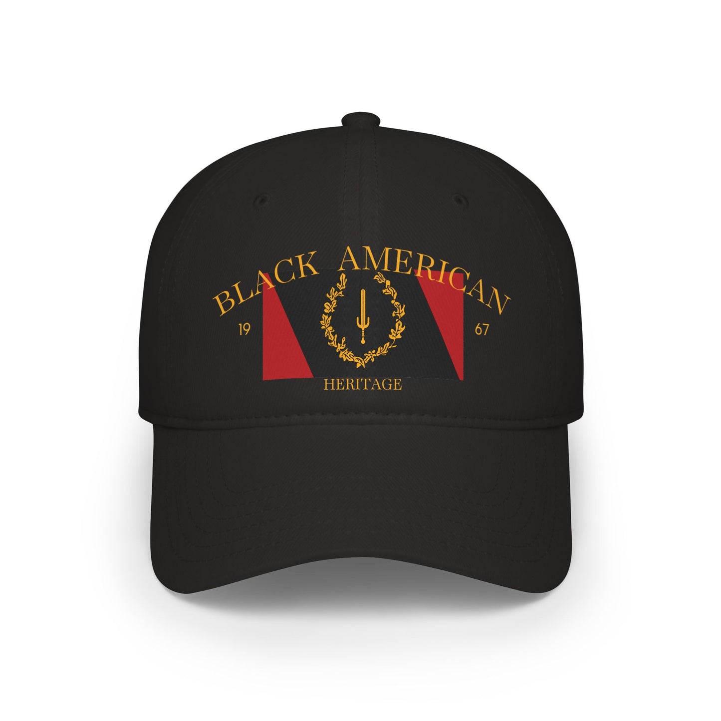 Black Heritage Flag Low-Profile Baseball Cap - Printed
