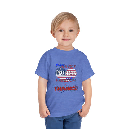Thanks 4 Service Memorial Day — Toddler Graphic T-Shirt