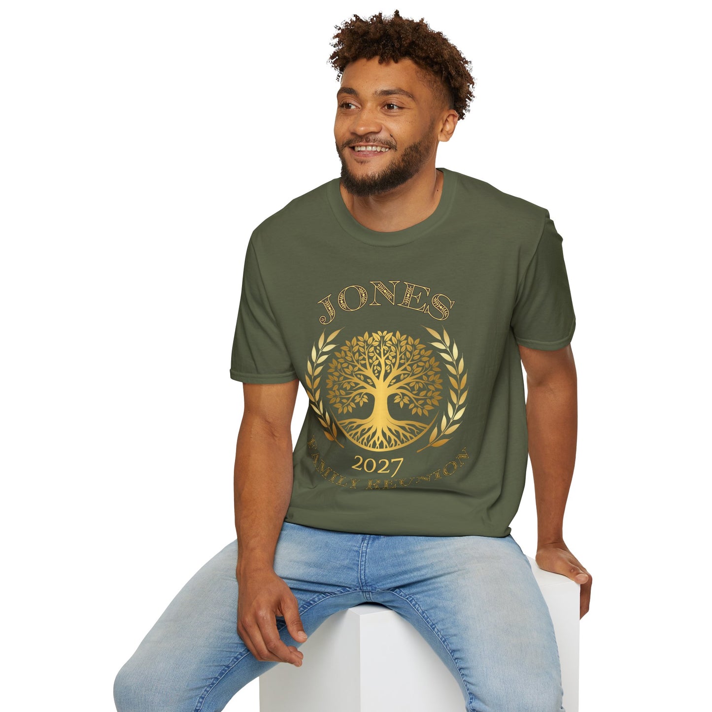 Gold Jones FR Tee — Unisex Softstyle T-Shirt $16.47-$20.80