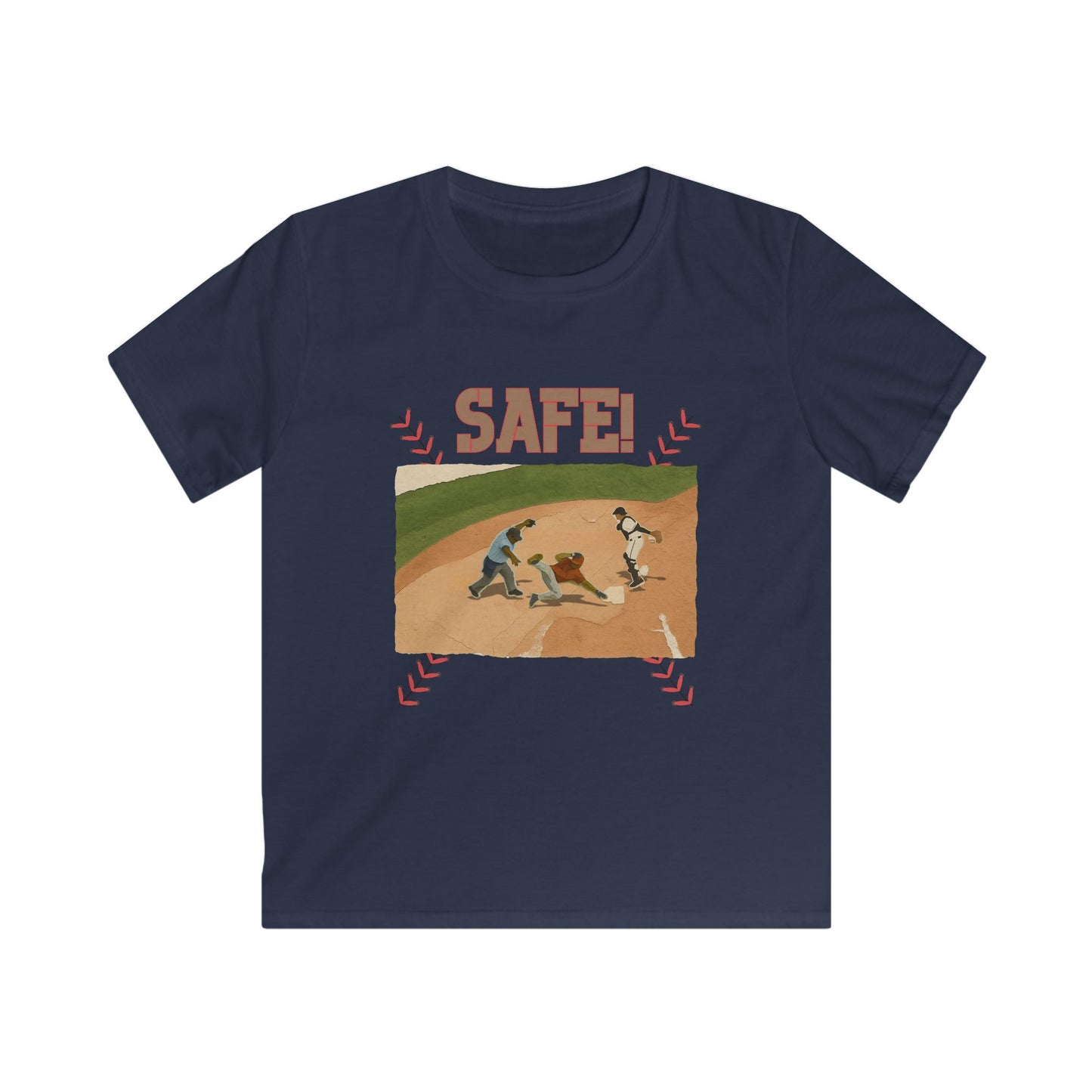 Kids Baseball 'Safe!' Tee — Vintage Diamond Play Graphic