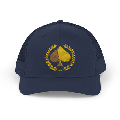 Unisex Gold Ace Snapback Trucker Cap - Embroidered