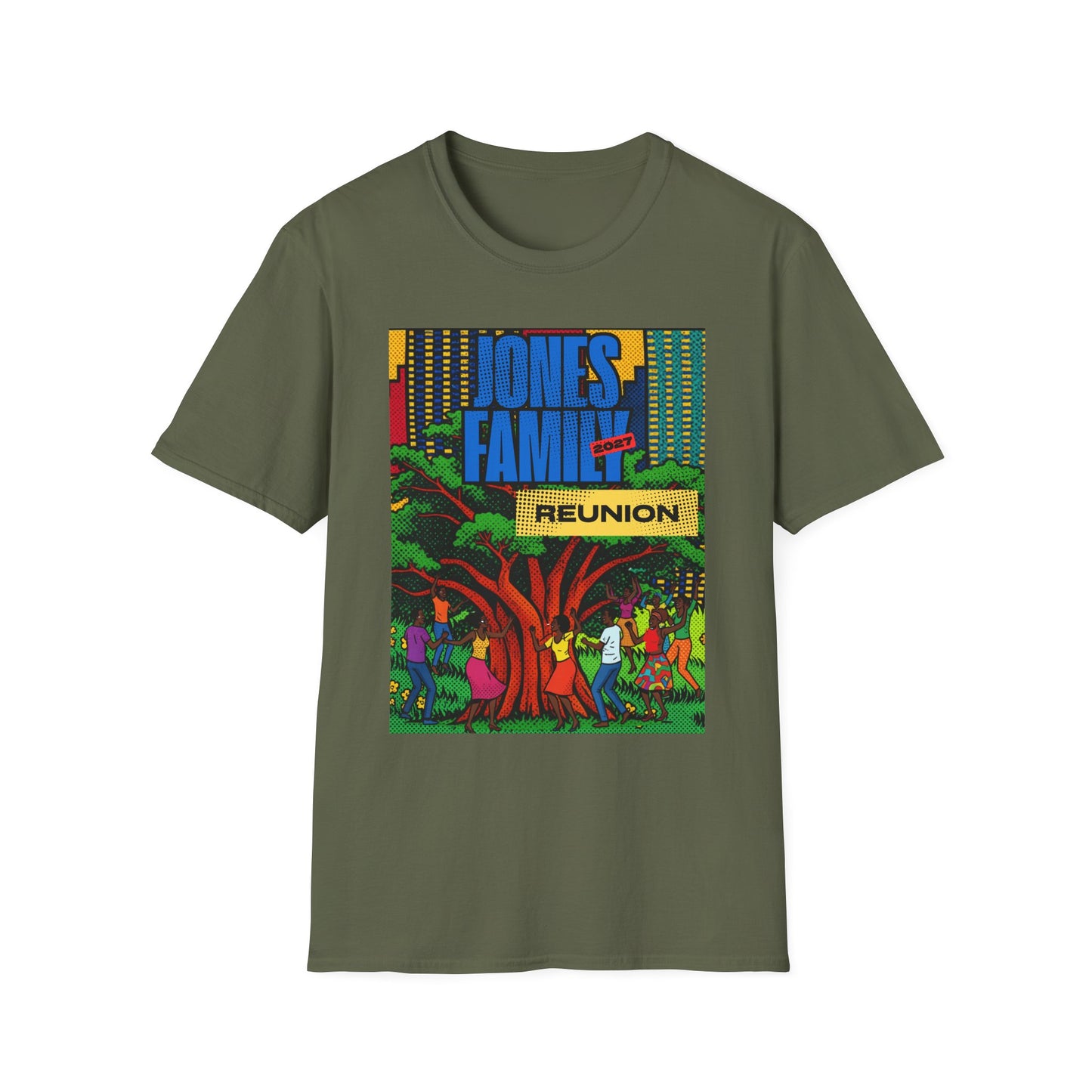 Jones Tree Dancing FR Tee — Unisex Softstyle T-Shirt $16.47-$20.80