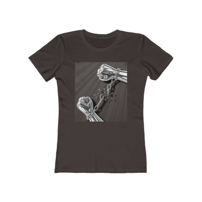 Chrome Chain Break Tee - Women’s Boyfriend Fit Celebration T-Shirt