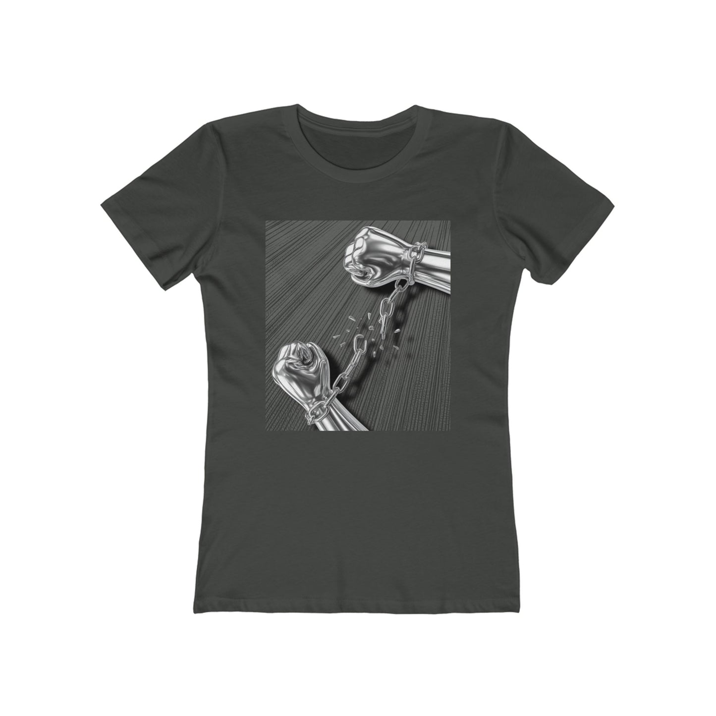 Chrome Chain Break Tee - Women’s Boyfriend Fit Celebration T-Shirt