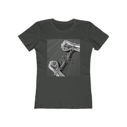 Chrome Chain Break Tee - Women’s Boyfriend Fit Celebration T-Shirt