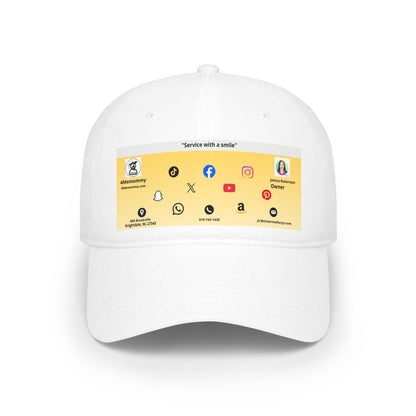 Yellow Gradient Business Card Hat - Low Profile Baseball Cap (Print)