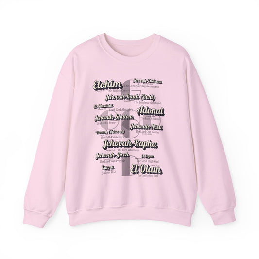 Names of God - Women's Graphic Crewneck Sweatshirt