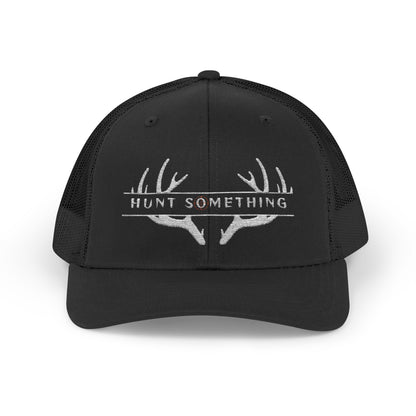 Unisex Hunt Something Deer Snapback Trucker Cap - Embroidered