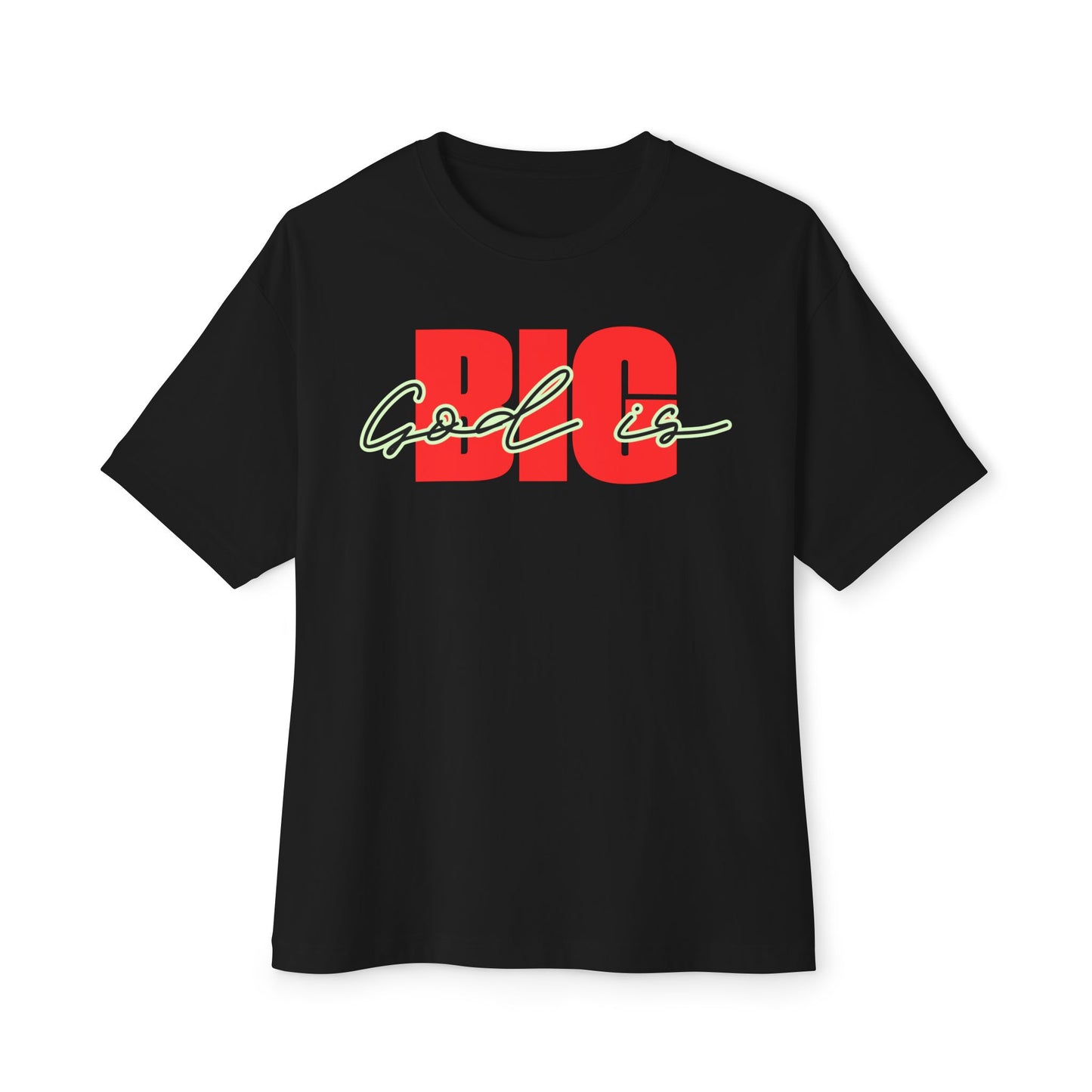 God is Big  (Black&Red)Tee – Oversized Box Graphic T-Shirt