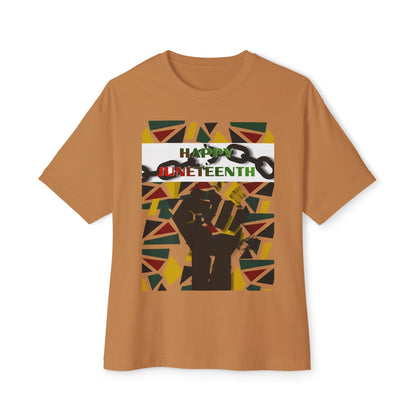 Happy Juneteenth Celebration Tee – Oversized Box Graphic T-Shirt