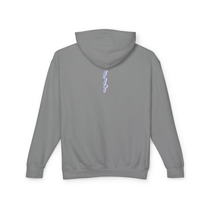 Unisex Mouth Fit Glitch — Lightweight Hooded Sweatshirt