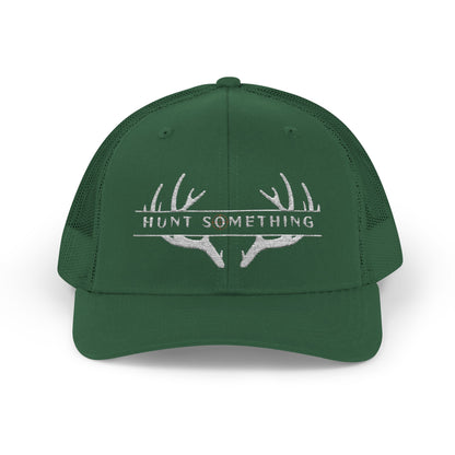 Unisex Hunt Something Deer Snapback Trucker Cap - Embroidered