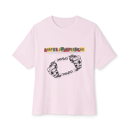 Chain Break Happy Juneteenth – Oversized Box Graphic T-Shirt