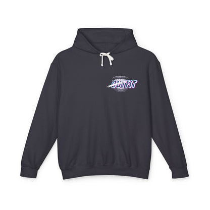 Unisex Mouth Fit Glitch — Lightweight Hooded Sweatshirt