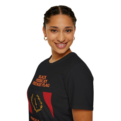 Black American Heritage Flag - Unisex T- Shirt