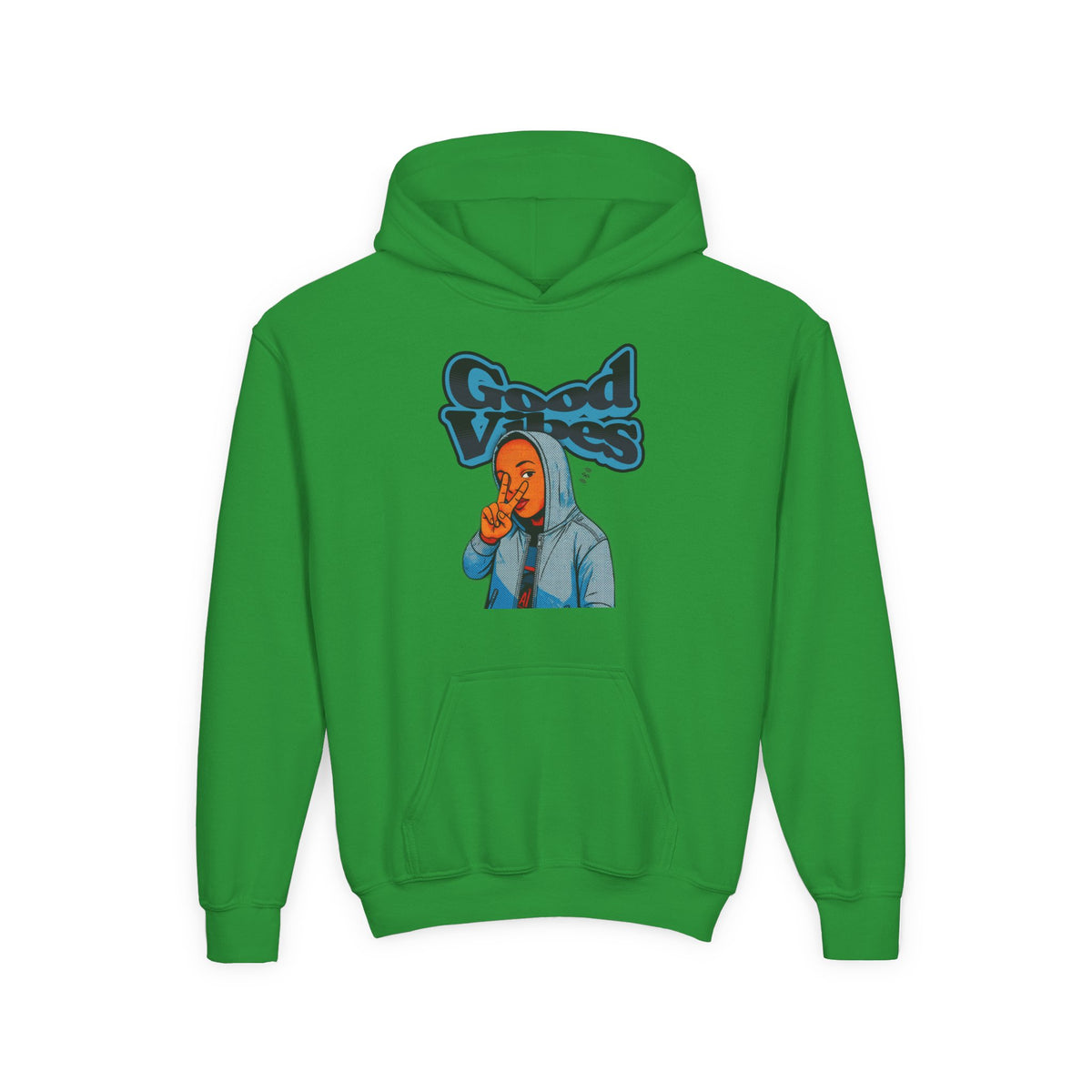 Peace Good Vibes - Kids/Youth Hoodie Gildan 18500B
