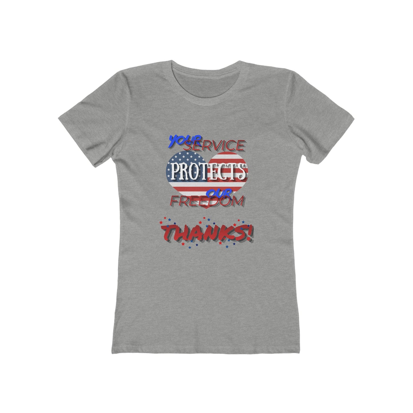 Thanks 4 Service Memorial Day— Women’s Boyfriend Fit Celebration T-Shirt