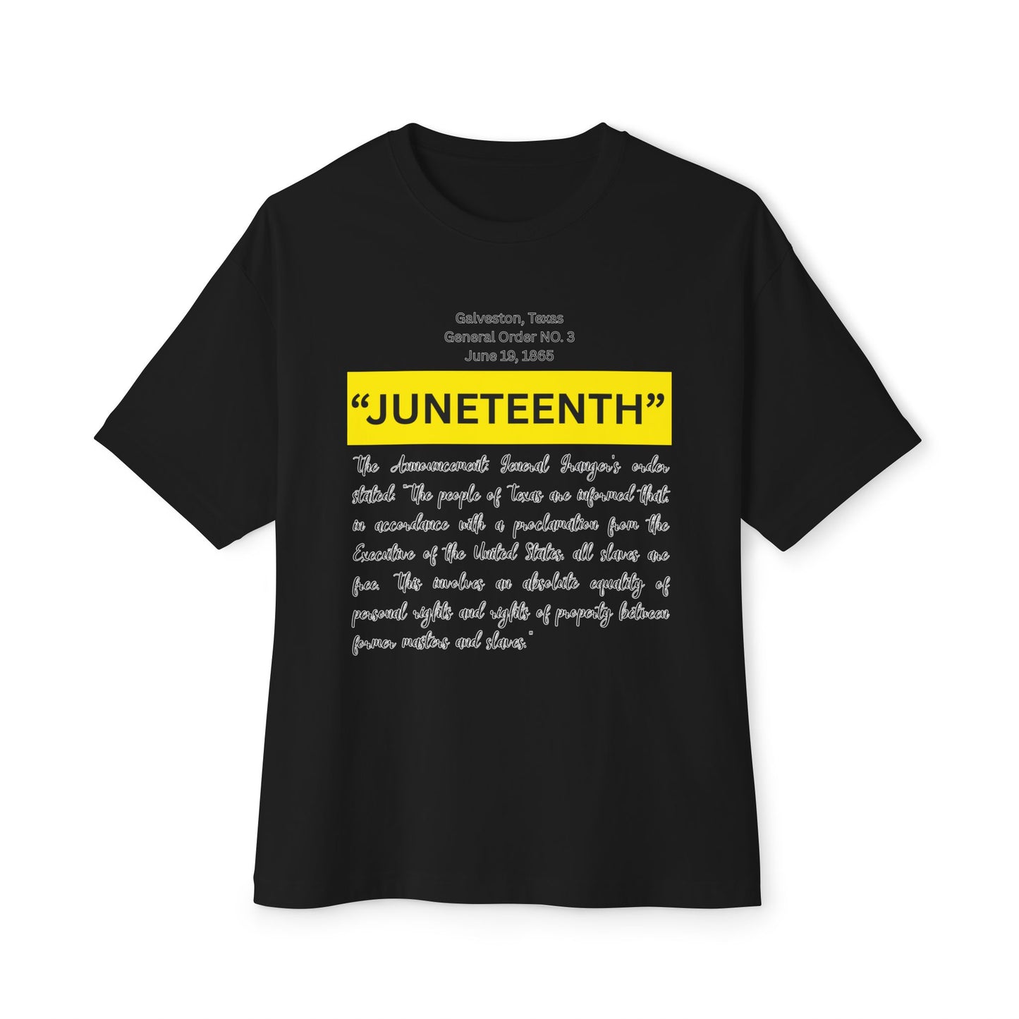 Juneteenth G O 3 Tee – Oversized Box Graphic T-Shirt