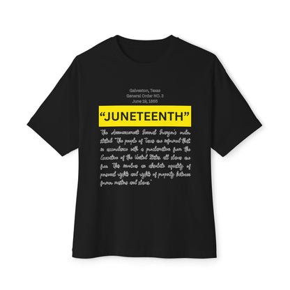 Juneteenth G O 3 Tee – Oversized Box Graphic T-Shirt