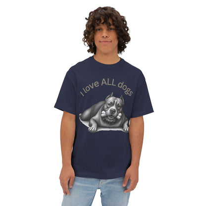 I Love All Dogs Tee – Oversized Box Graphic T-Shirt