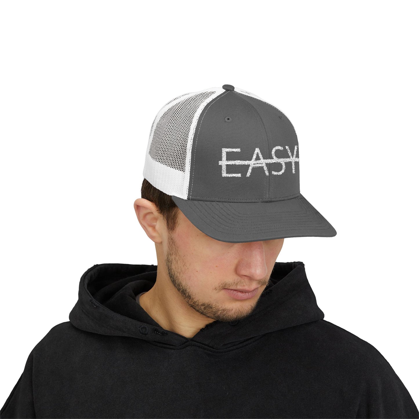 Unisex Not Easy Snapback Trucker Cap - Embroidered