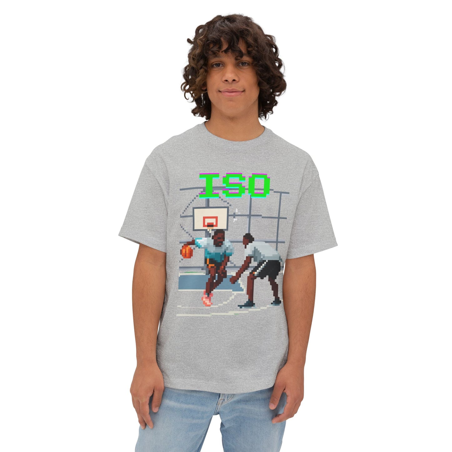 ISO Basketball Tee – Oversized Box Graphic T-Shirt