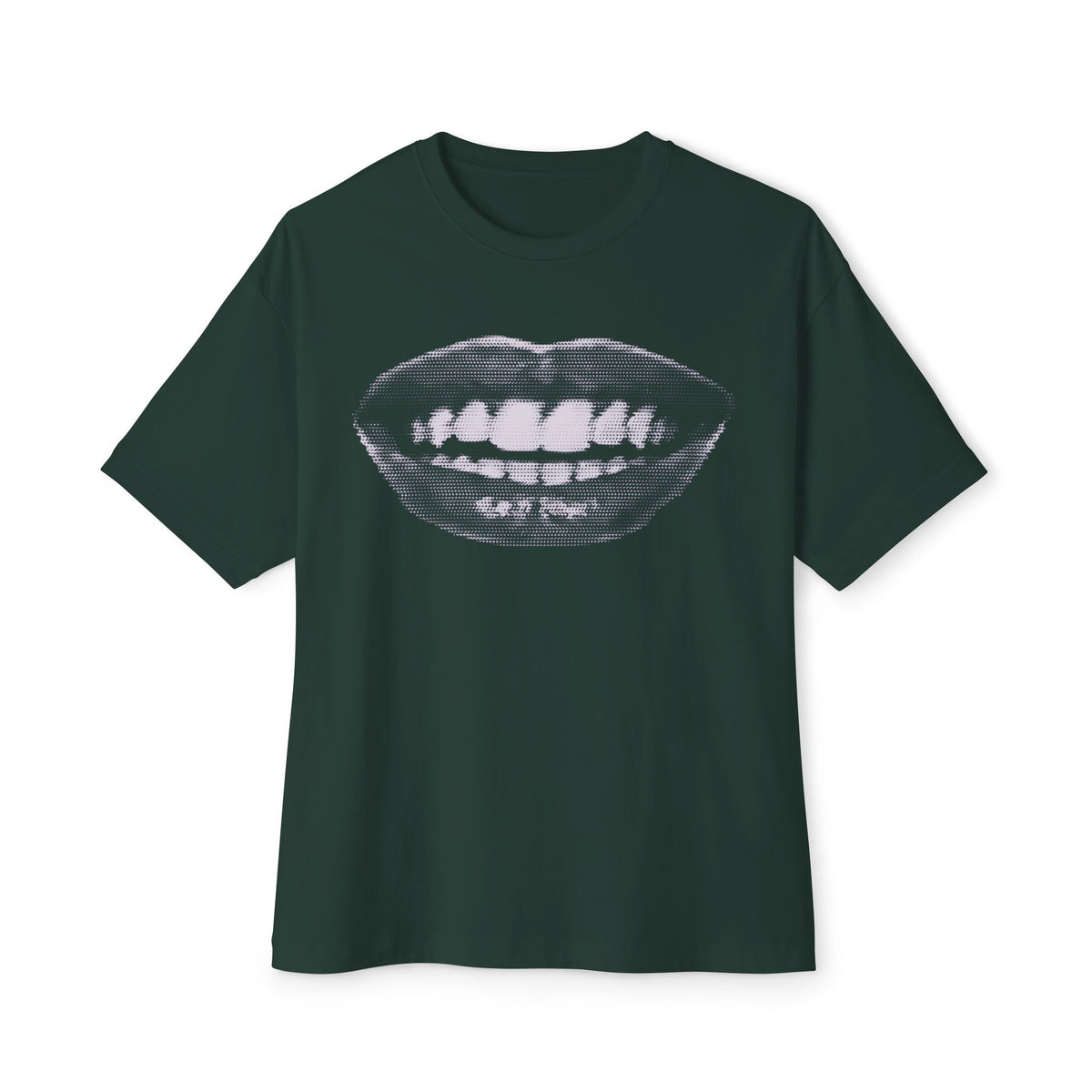 Mouth Glitch Tee – Oversized Box Graphic T-Shirt
