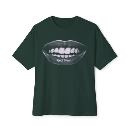 Mouth Glitch Tee – Oversized Box Graphic T-Shirt