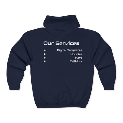 Copy of Personalize It! Gray Business Full - Zip Hoodie
