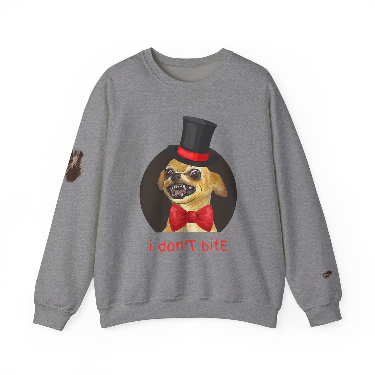 I Don't Bite w/Rips - Graphic Crewneck Sweatshirt