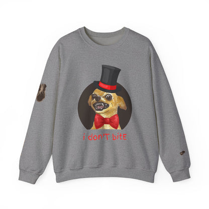 I Don't Bite w/Rips - Graphic Crewneck Sweatshirt