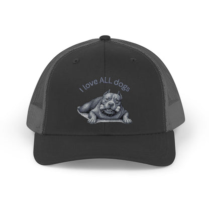 Unisex I love ALL Dogs Snapback Trucker Cap - Embroidered