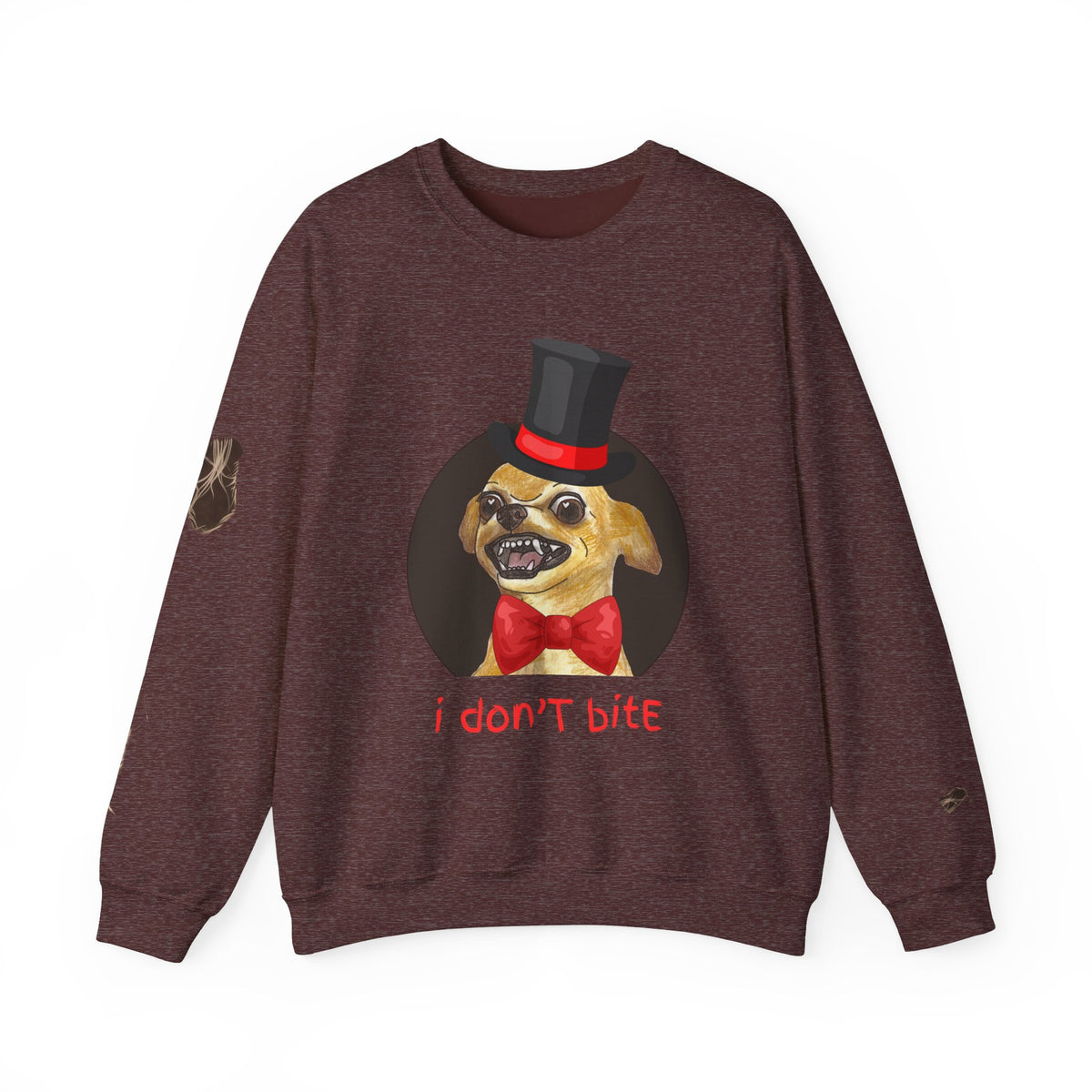 I Don't Bite w/Rips - Graphic Crewneck Sweatshirt