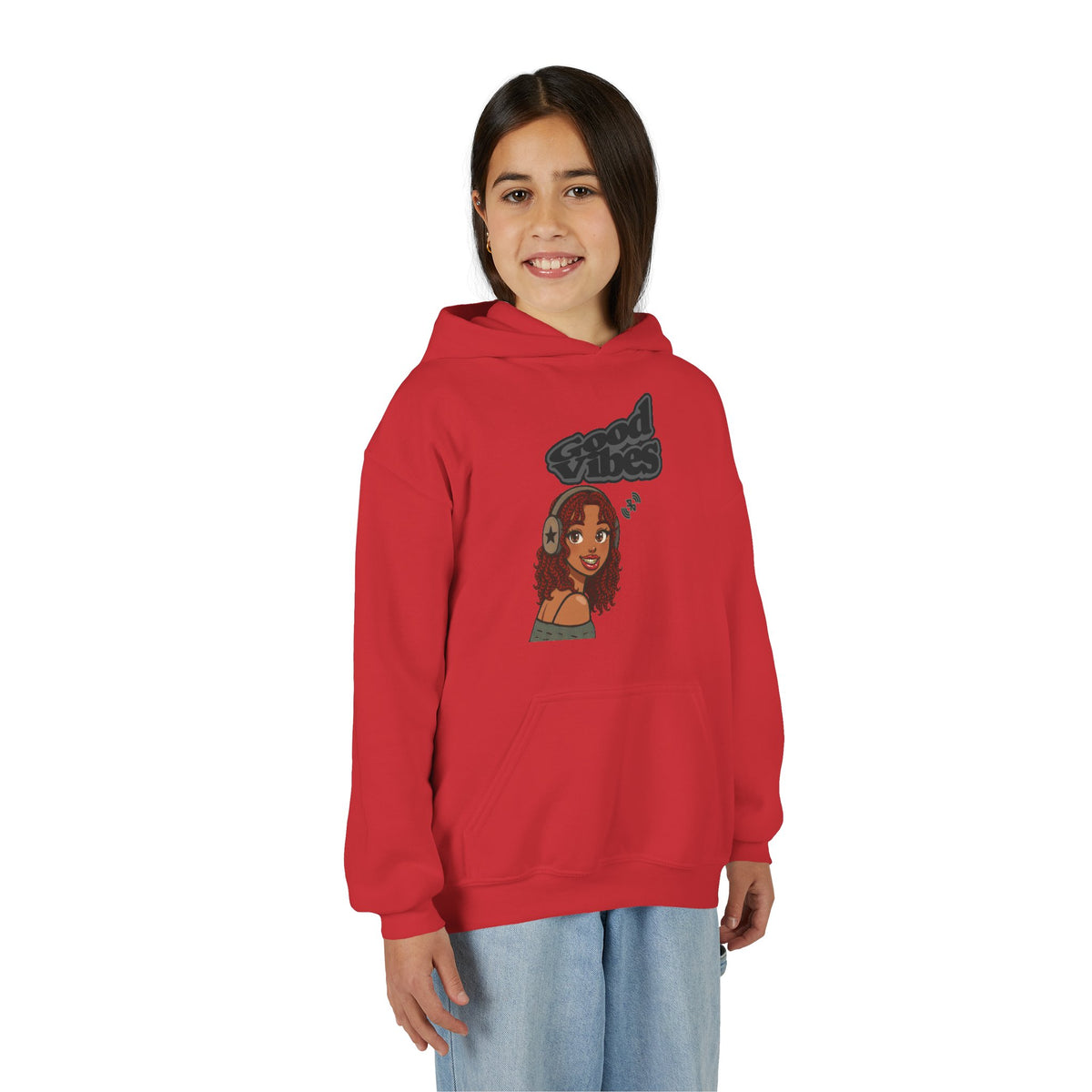 Her Cool Vibes - Kids/Youth Hoodie Gildan 18500B